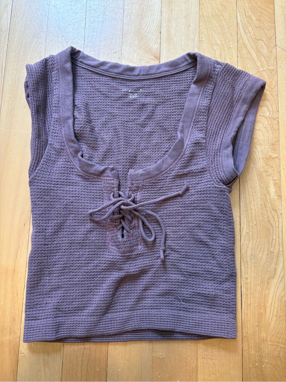 Urban Outfitters Lavender Lace-Up Crop Top
